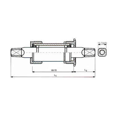 Neco axle ls bottom bracket