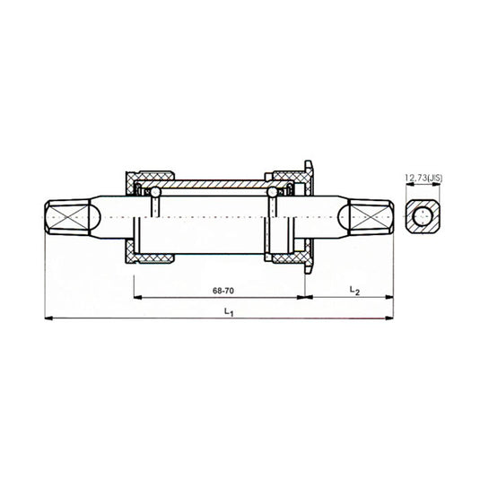 Neco axle ls bottom bracket