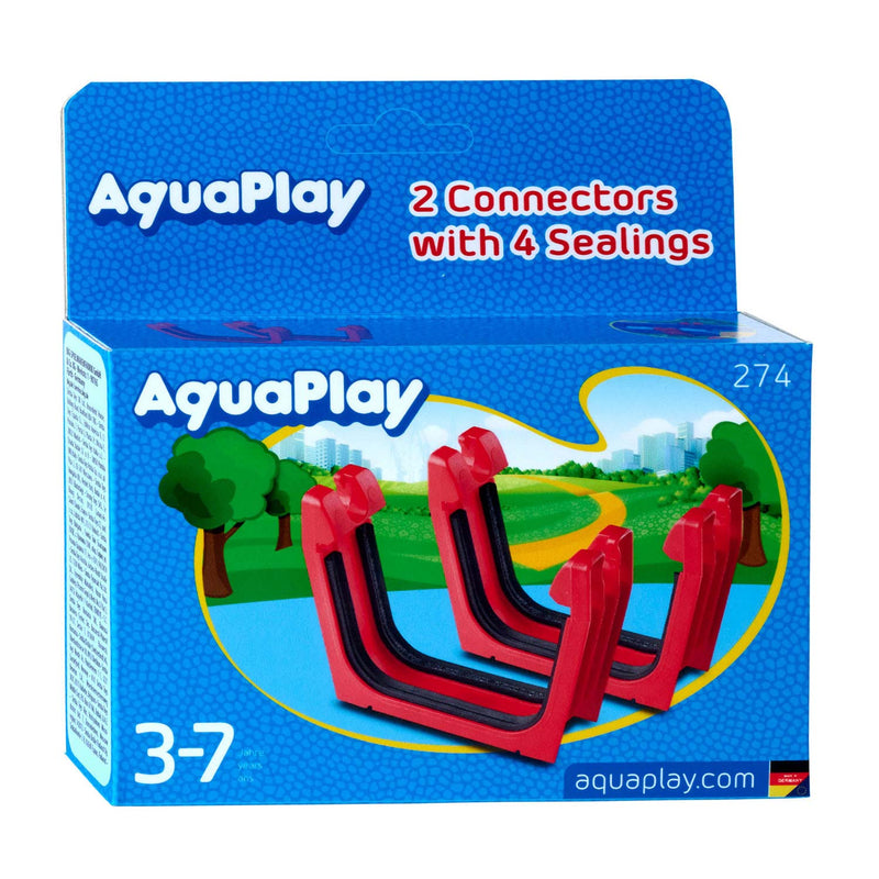 Laden Sie das Bild in Galerie -Viewer, Aquaplay big - - connector met afdekstrips 2x - waterbaanaccessoires
