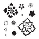 The crafter's workshop • template 15x15cm layered flowers