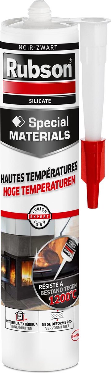 Laden Sie das Bild in Galerie -Viewer, Rubson hoge temperaturen zwarte kit 280 ml bouwkit | bestand tegen hoge temperaturen | ideaal voor hittebestendige toepassingen | sterk en duurzaam
