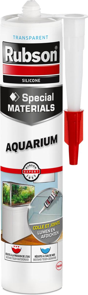 Rubson aquarium transparante kit 280 ml | speciaal ontwikkeld voor aquariumgebruik | vochtwerend en waterbestendig | veilig voor vissen en planten
