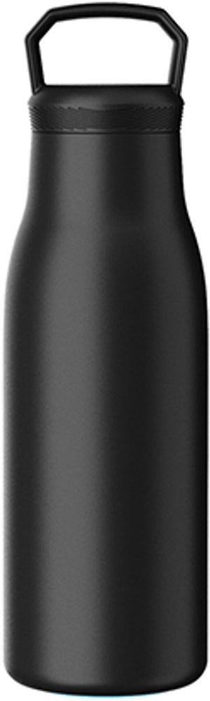 Kozie thermosfles 360 ml – rvs – dubbelwandig geïsoleerd – zwart – lekvrije drinkfles