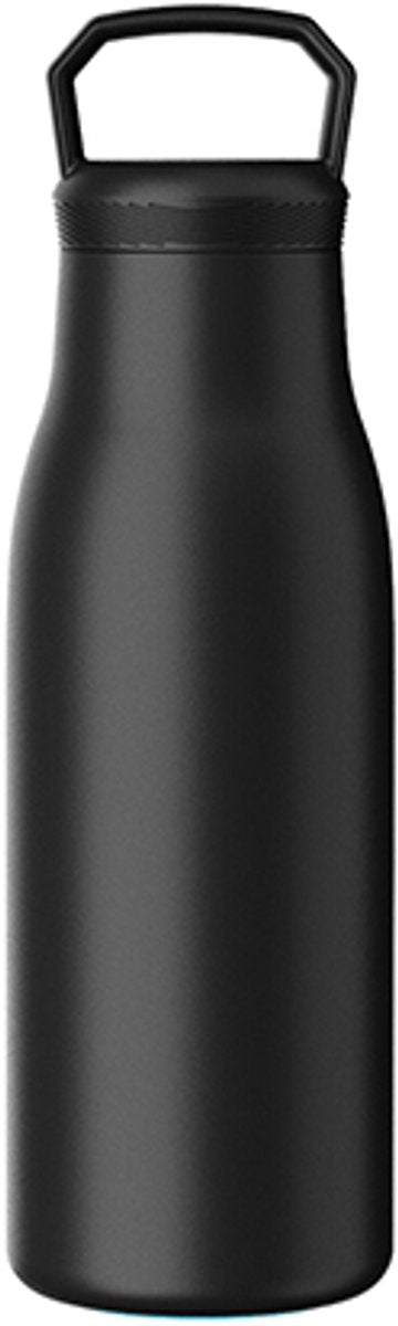 Kozie thermosfles 360 ml – rvs – dubbelwandig geïsoleerd – zwart – lekvrije drinkfles