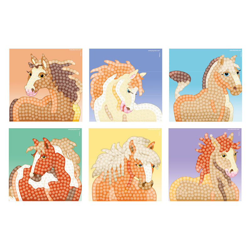 Chargez l'image dans la visionneuse de la galerie, Jbm playmais trendy mosaic paarden (>3.000 stukjes)
