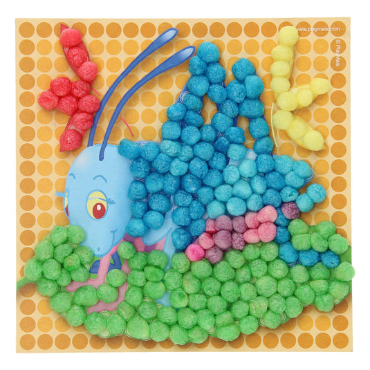 Playmais mosaic kaarten versieren insecten