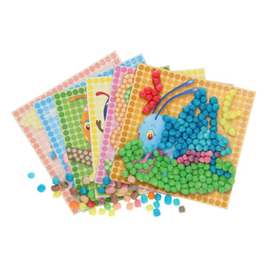 Playmais mosaic kaarten versieren insecten