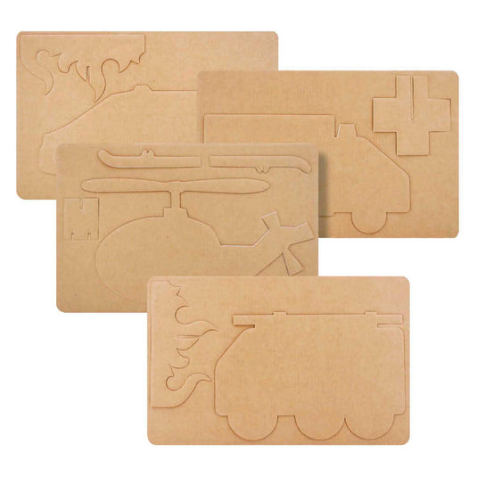 Playmais kaarten versieren brandweerwagen