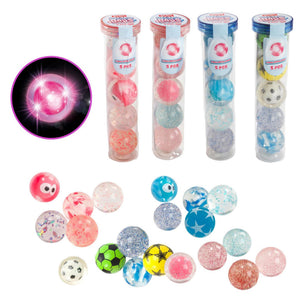 Toi-toys fun stuiterballen in koker 5 stuks (1 met licht) 4 assorti