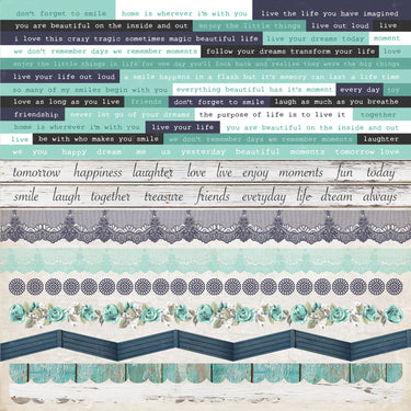 Kaisercraft • blue bay sticker sheet 30,5x30,5cm