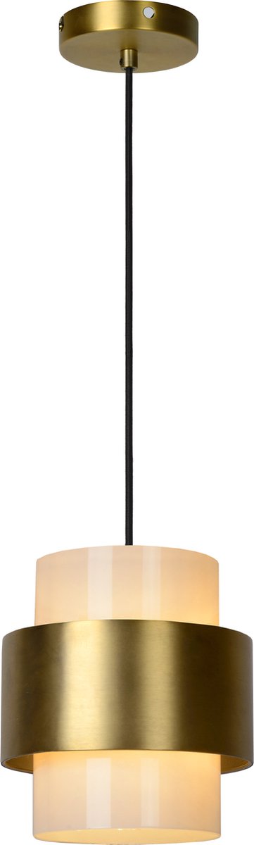 Lucide firmin - hanglamp - ø 20 cm - 1xe27 - mat goud messing