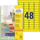 Avery etiketten zweckform l6041 geel 960 stuks