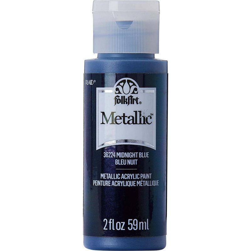 Load image into Gallery viewer, Folkart • metallic acrylic paint midnight blue 59ml
