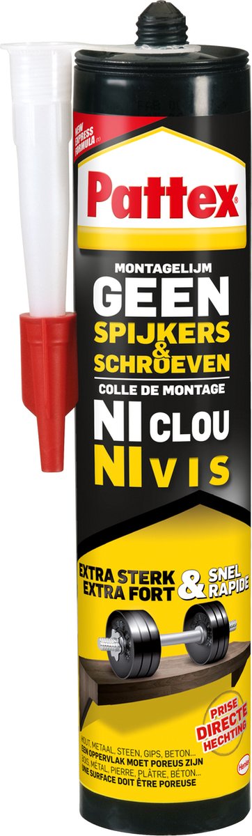 Pattex montagekit 400 gr | montagekit geschikt voor binnen buiten | universeel gebruik| extreem sterk montagekit