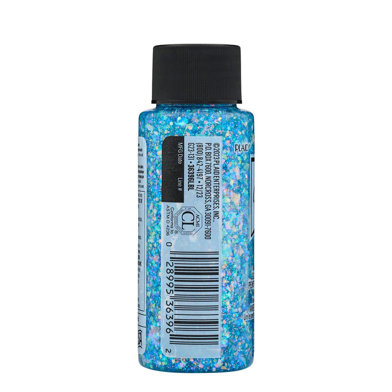 Load image into Gallery viewer, Folkart • glitterific pastels acrylic paint blue 59ml
