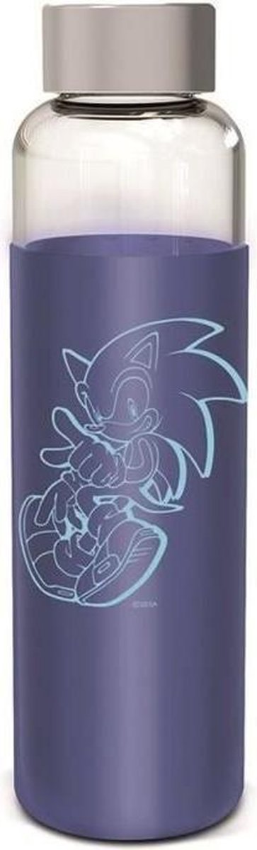 Anders fles - stor - sonic - glas met siliconen hoes - herbruikbaar - 585 ml