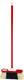 Klein toys pure fresh klassieke bezem - 18x5,5x61,5 cm - hoogwaardig kunststof - rood