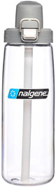 Nalgene - straw bottle - drinkfles - waterfles - rietje - 650ml clear gray cap sustain nieuw!