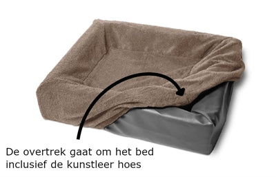 Load image into Gallery viewer, Bia bed fleece hoes hondenmand taupe

