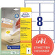 Merkloos sans marque herkleefbare etiketten avery zweckform l4745-25 wit