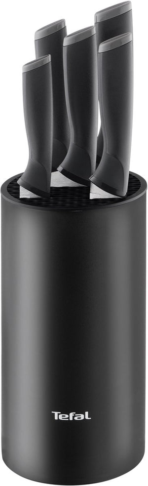 Tefal comfort knives messenset - 5-delig - met blok - zwart