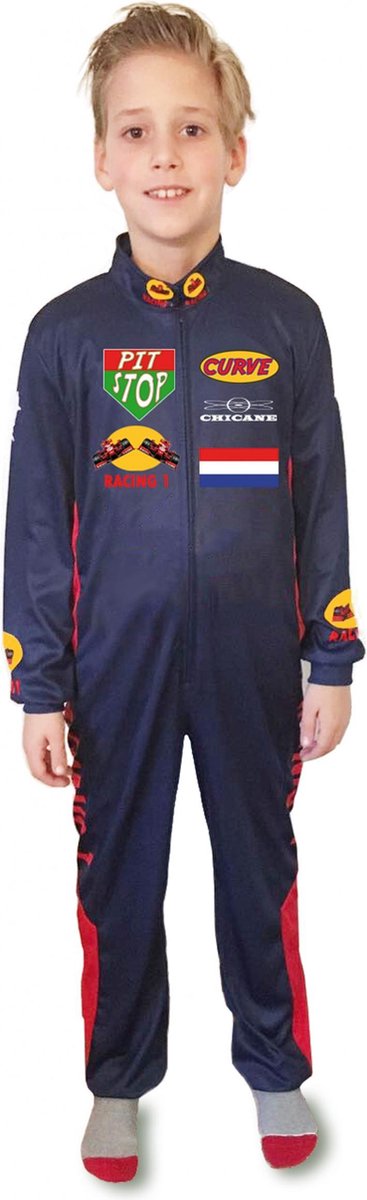 Rubies rubie's verkleedkostuum coureur jongens donkerblauw maat 140