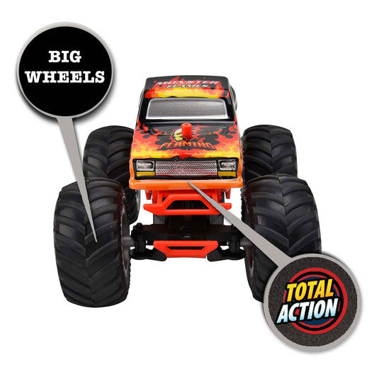 Gear2play rc monster flames monstertruck 1:24 - big wheels