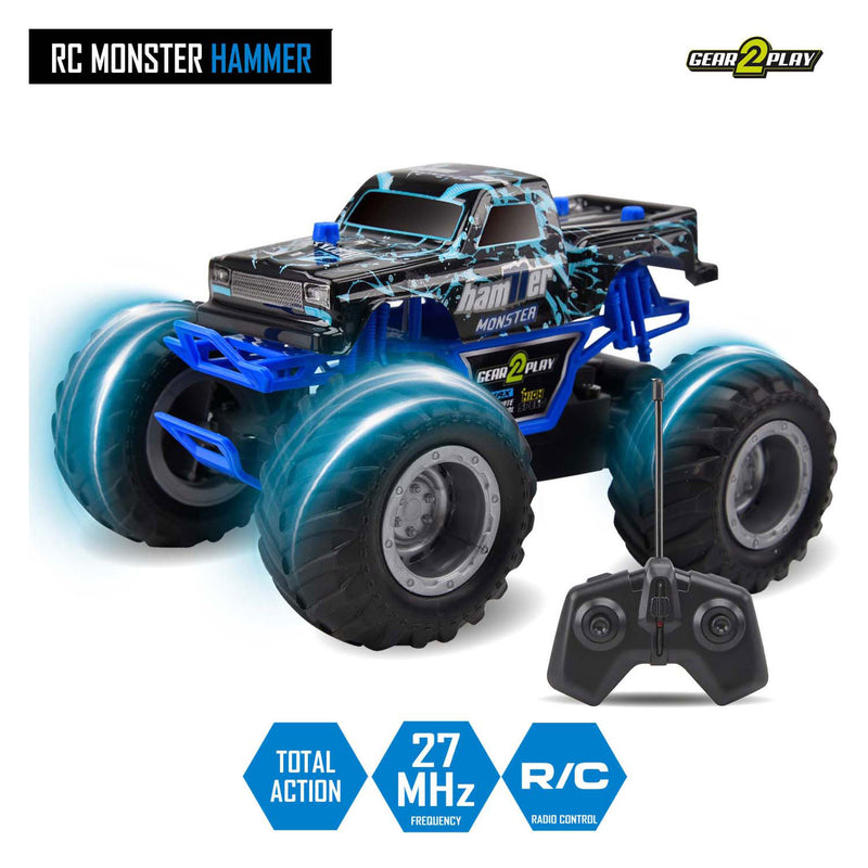 Afbeelding laden in galerijviewer, Gear2play rc monster hammer monstertruck 1:24 - big wheels
