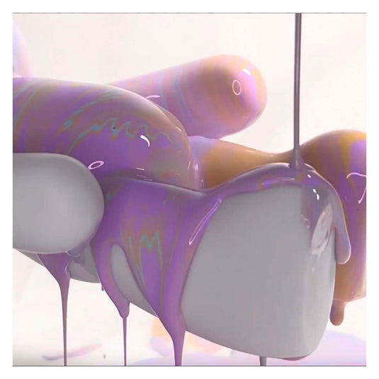 Spectron grote marmeren look beer gietset - incl 5 neon verfkleuren