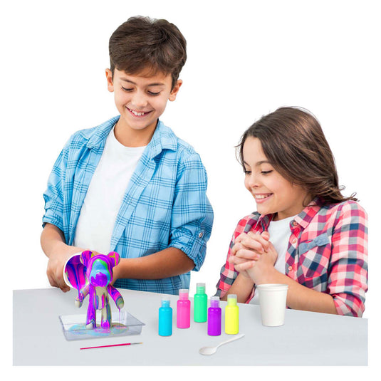 Spectron grote marmeren look beer gietset - incl 5 neon verfkleuren