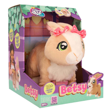 Imc toys club petz betsy konijn bruin - interactieve pluchen knuffel - incl. batterijen