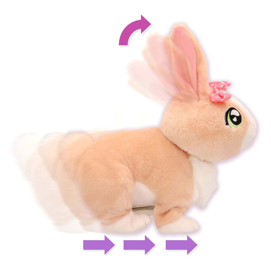 Imc toys club petz betsy konijn bruin - interactieve pluchen knuffel - incl. batterijen
