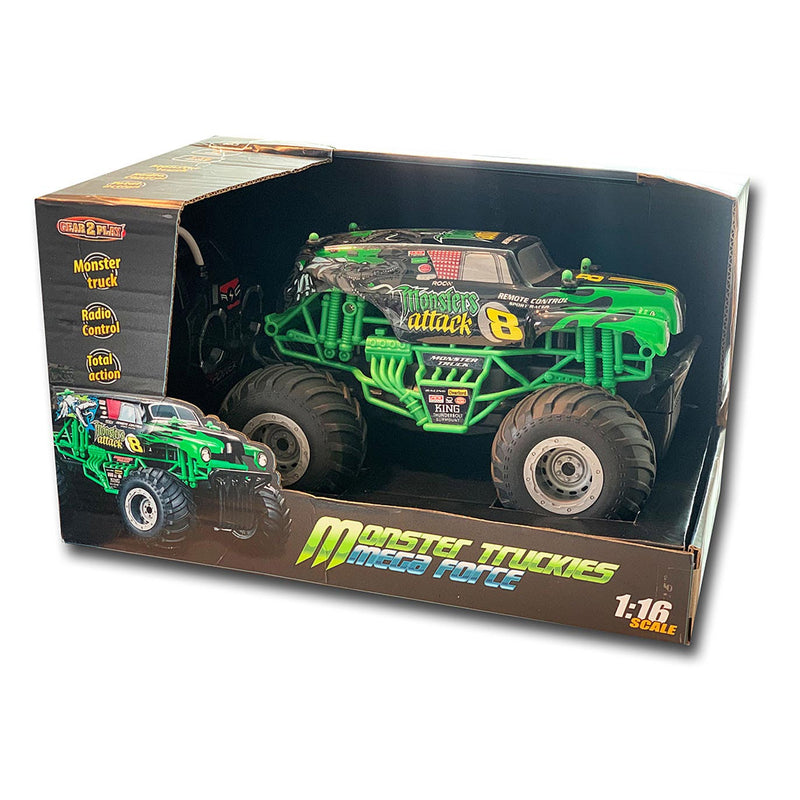 Chargez l'image dans la visionneuse de la galerie, Gear2play rc monster truckies megaforce 1:16 bestuurbare auto
