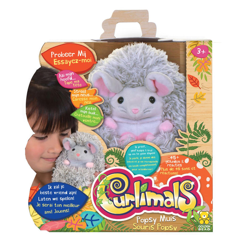 Load image into Gallery viewer, Spectron Curlimals Popsy the Mouse Interactieve Knuffel
