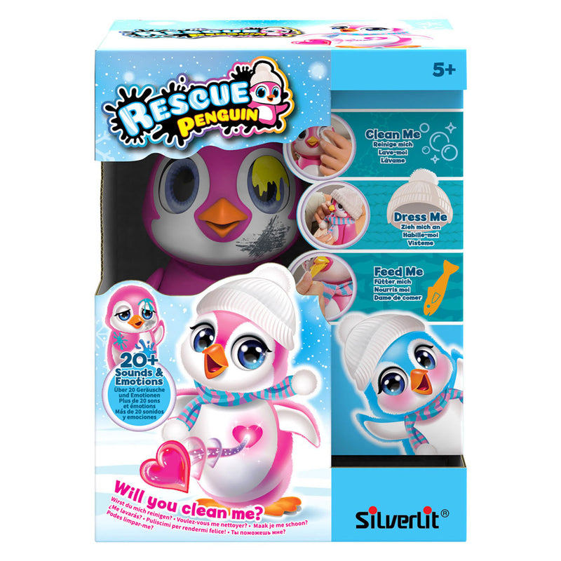Load image into Gallery viewer, Silverlit Rescue Interactieve Penguin Roze
