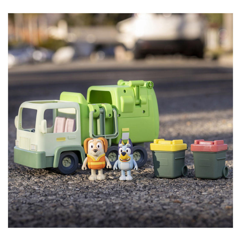 Load image into Gallery viewer, Moose toys bluey vuilniswagen met speelfiguren
