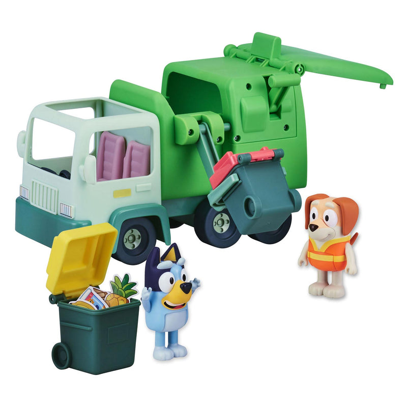 Load image into Gallery viewer, Moose toys bluey vuilniswagen met speelfiguren
