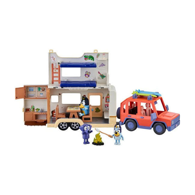 Load image into Gallery viewer, Moose toys bluey 4wd auto en kampeeravonturen deluxe speelset
