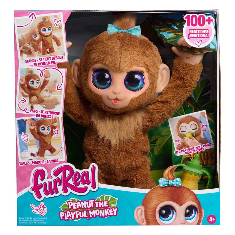 Afbeelding laden in galerijviewer, Just play furreal peanut the playful monkey - interactieve pluchen knuffelaap
