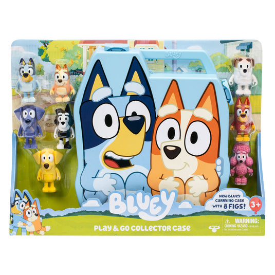 Moose toys bluey play go koffer met 8 speelfiguren