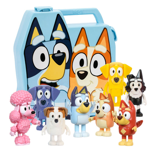 Spectron bluey play go koffer met 8 speelfiguren