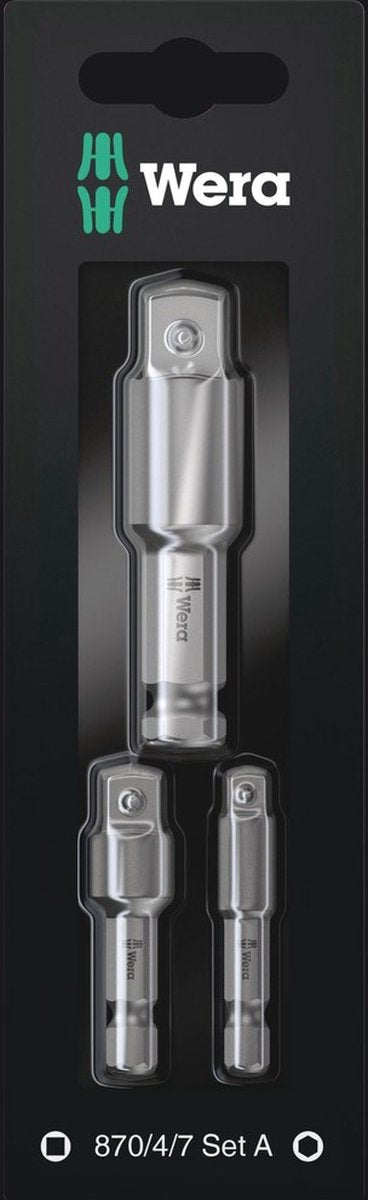 Wera 05073200001 870 4 7 set a sb, 3‑delig 1 4 x 50mm