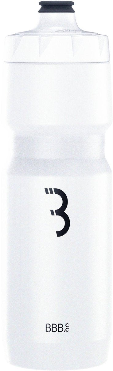 Bbb cycling autotank xl bidon racefiets - inhoud 750 ml - drinkbus fiets autoclose ventiel - wit - bwb-15