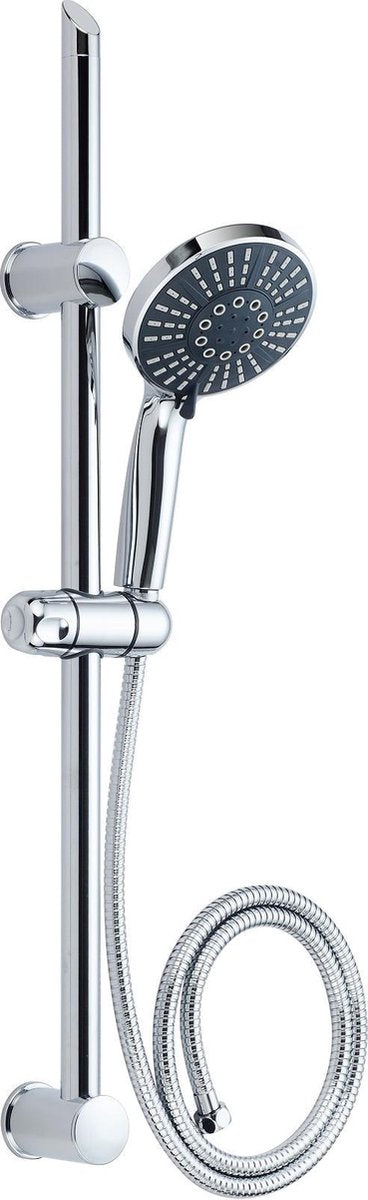 Schütte adria doucheset met handdouche - ø 12,5 cm - 5 standen - 70 cm glijstang - 150 cm slang - chroom