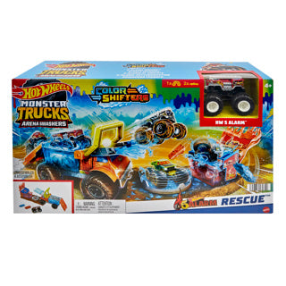 Load image into Gallery viewer, Hot wheels monster trucks fire crash challenge
