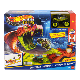 Afbeelding laden in galerijviewer, Hot wheels monstertrucks - sla de slang knock-out speelset
