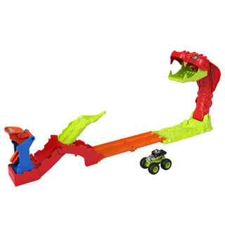 Afbeelding laden in galerijviewer, Hot wheels monstertrucks - sla de slang knock-out speelset
