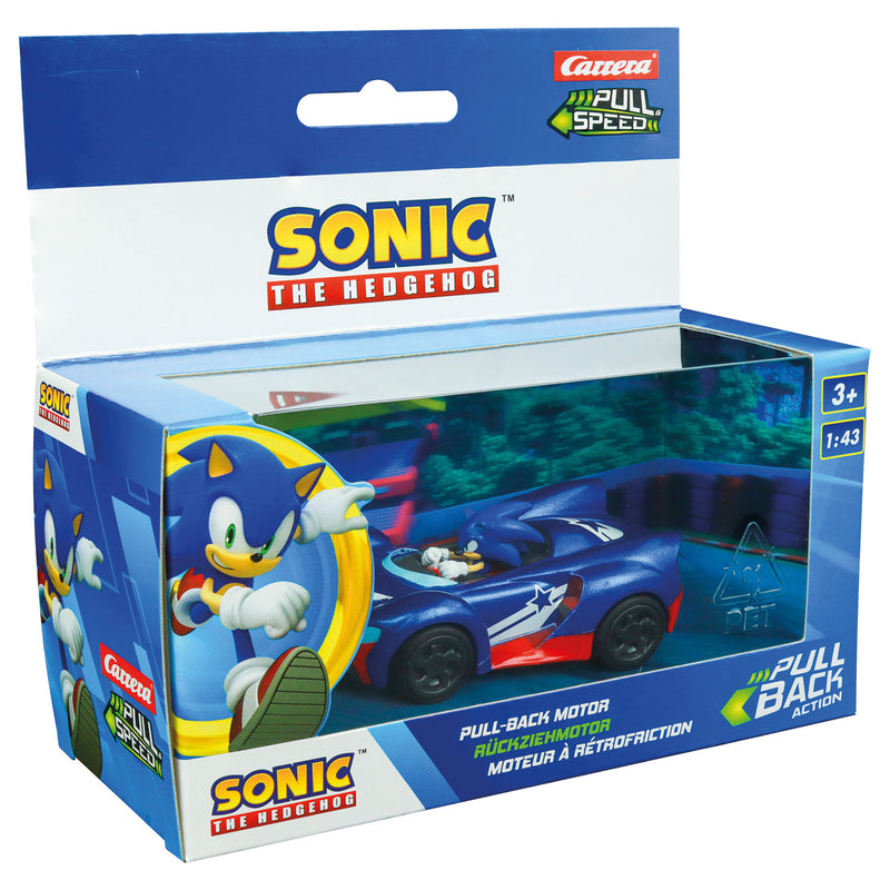 Load image into Gallery viewer, Carrera pull back auto team sonic racing - blauw
