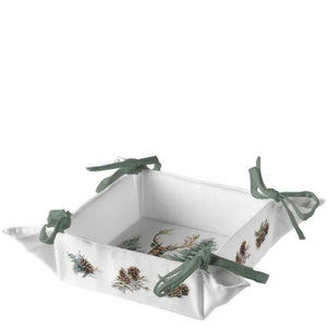 Ambiente broodmand winter stag white 20x20x7cm katoen
