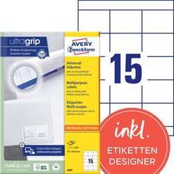Etiketten avery quickpeel 1500 stuks